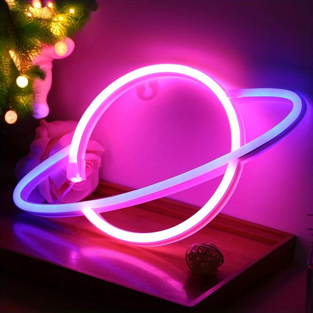 Şimşek Yıldırımlı Neon Işık, USB/Pil ile Çalışan LED Duvar Aydınlatması