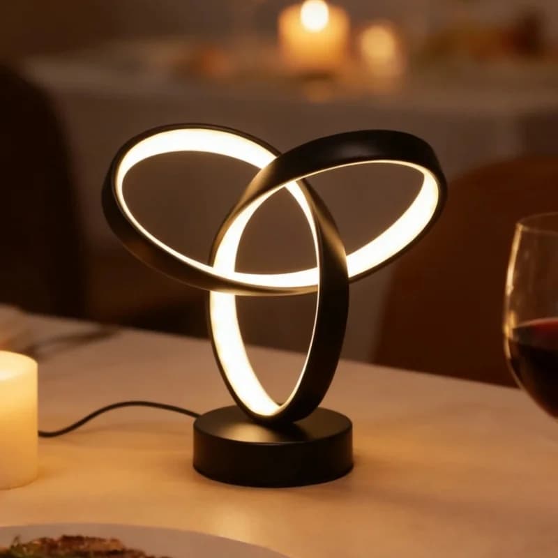 Modern Üç Renk Karartmalı Spiral LED Masa Lambası