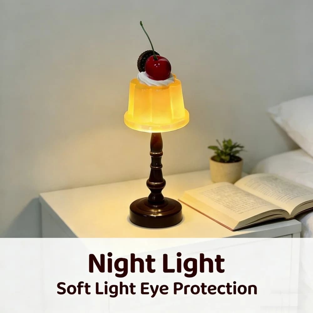 Retro Puding Şekli Mini LED Masa Gece Lambası