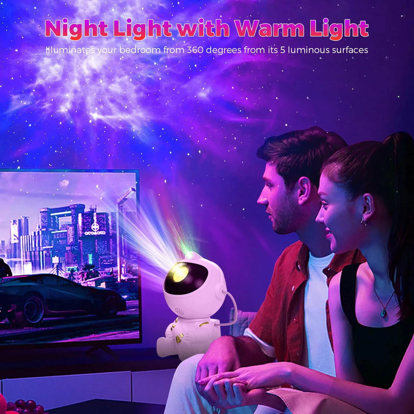Astronot Uzay Projeksiyonlu LED Gece Lambası