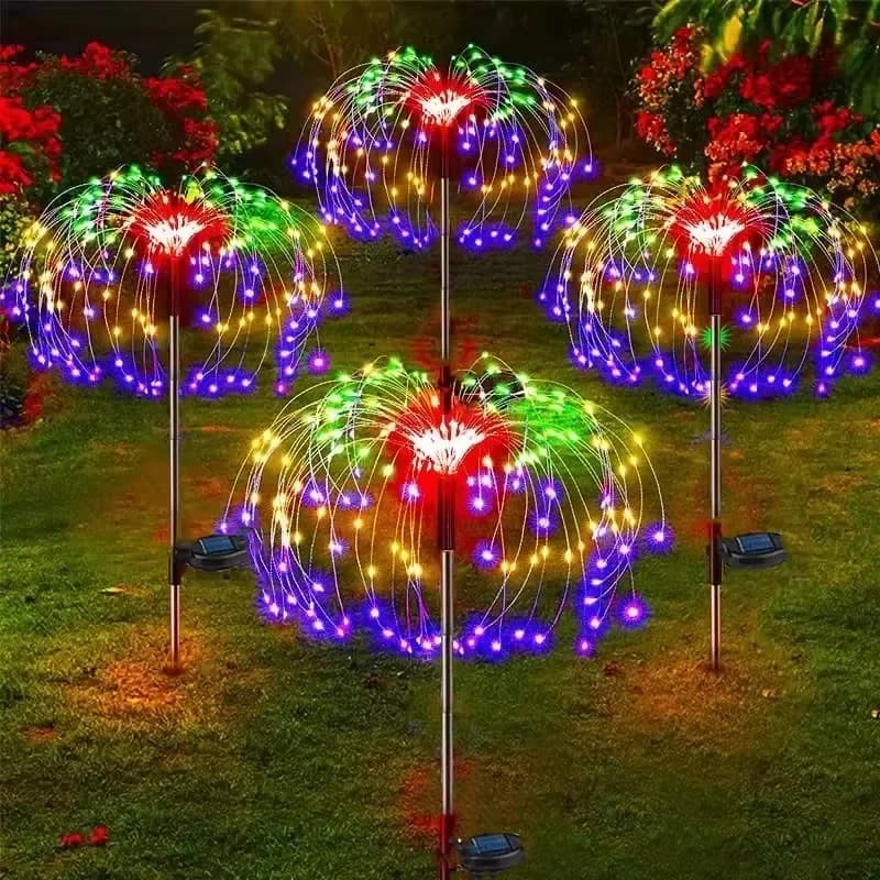 Güneş Enerjili LED Karahindiba Havai Fişek Bahçe Aydınlatması