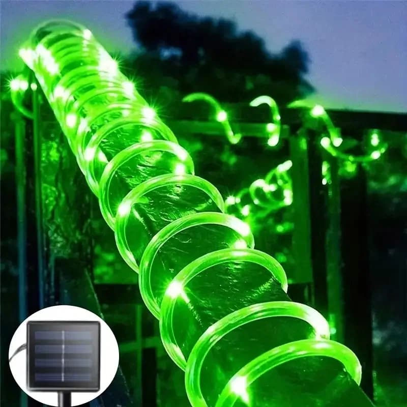 Güneş Enerjili LED Halat Yürüyüş Yolu Işıkları, 8 Mod
