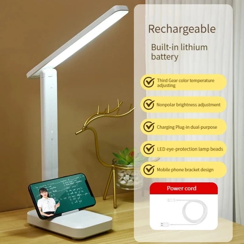 3 Renk Modlu Karanlık Ayarlanabilir Katlanabilir LED Masa Lambası