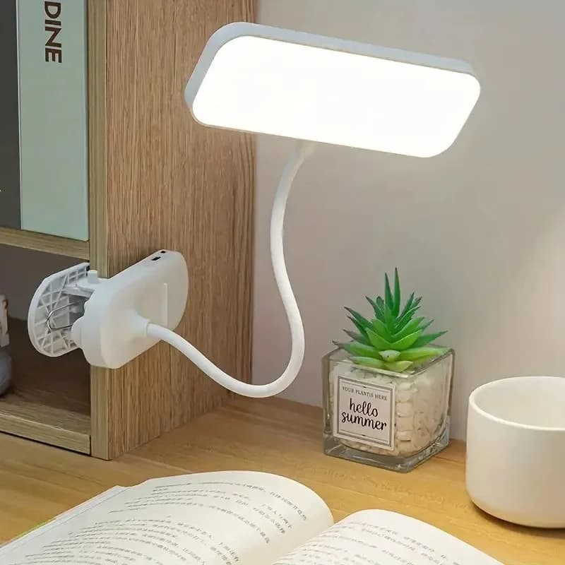 USB Şarjlı Klipsli LED Masa Lambası, Karartılabilir