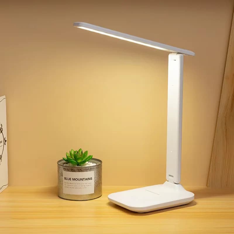 Katlanabilir Parlaklık Ayarlı LED Masa Okuma Lambası, 3 Renk