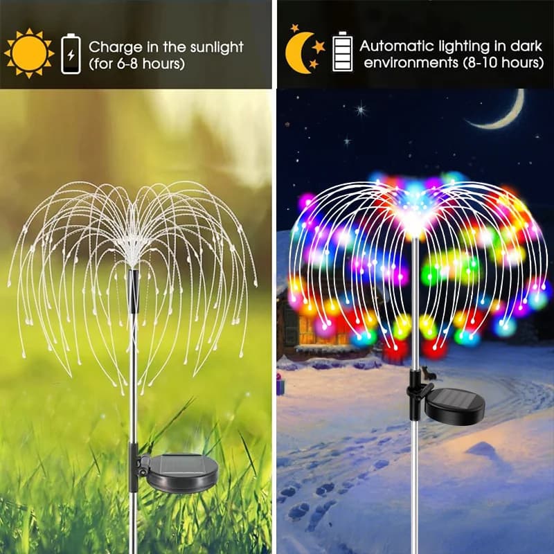 Su Geçirmez Solar LED Hava Fişeği Bahçe ve Teras Aydınlatması